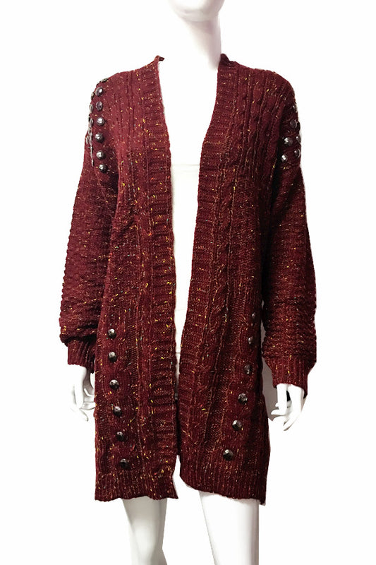 1120 CARDIGAN BURGUNDY