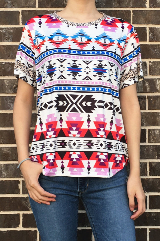 971 TRIBE PRINT TOP 6PCS