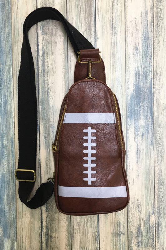 2359 FOOTBALL PRINT SLING BAG