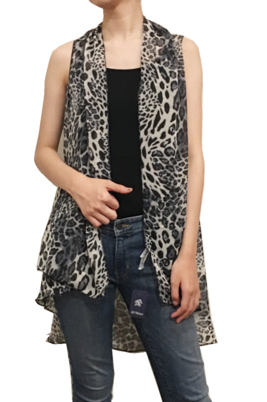2170 LEOPARD PRINT VEST GREY