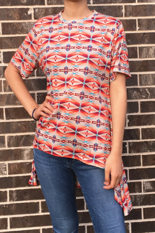 975 TRIBAL PRINT TOP 6PCS