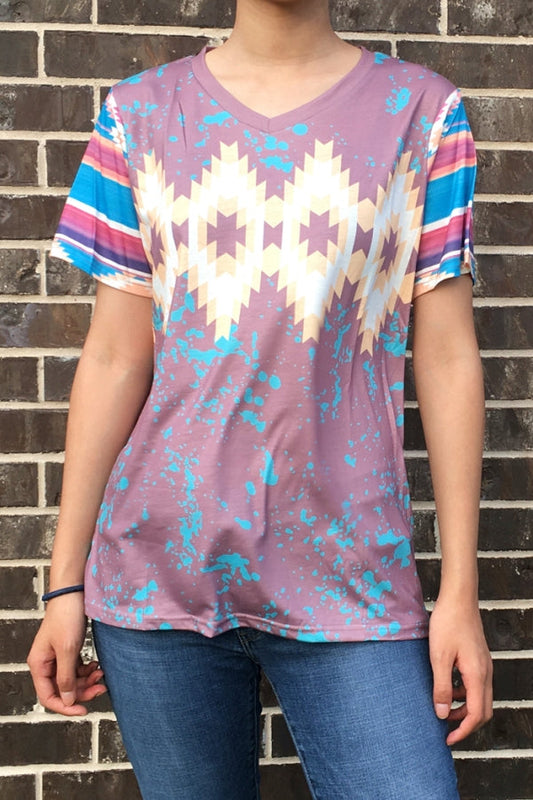 976 TRIBAL PRINT TOP 6PCS