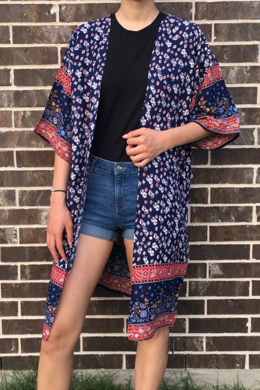 814 FLOWER PRINT DUSTER