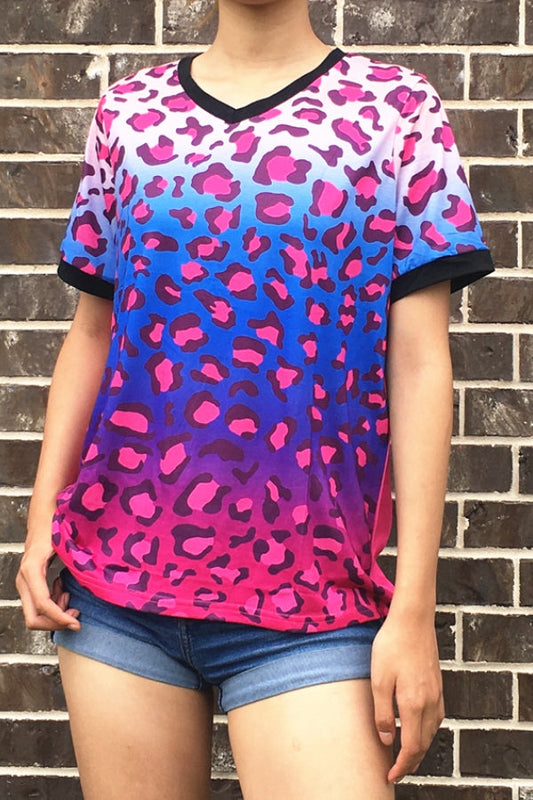 982 LEOPARD PRINT TOP 6PCS