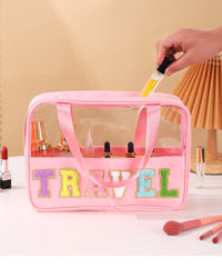2616 TRAVEL LETTER CLEAR MAKEUP BAG