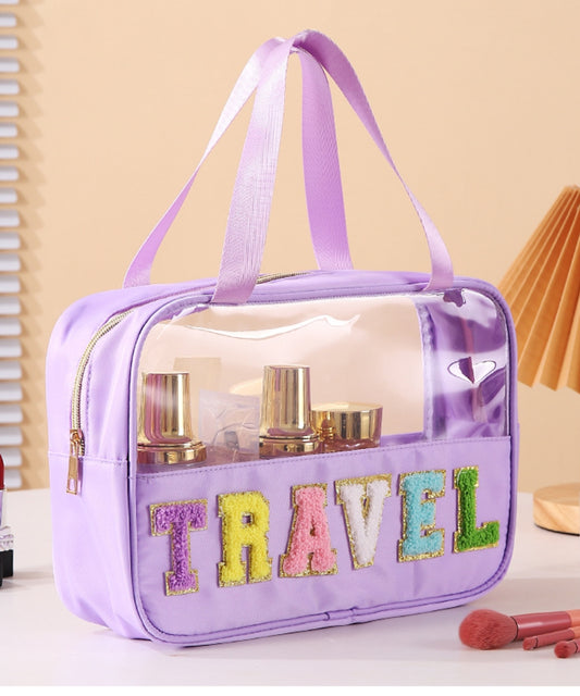 2616 TRAVEL LETTER CLEAR MAKEUP BAG