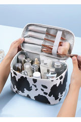 2618 TRAVEL MAKEUP BAG COW PRINT MAKEUP BAG