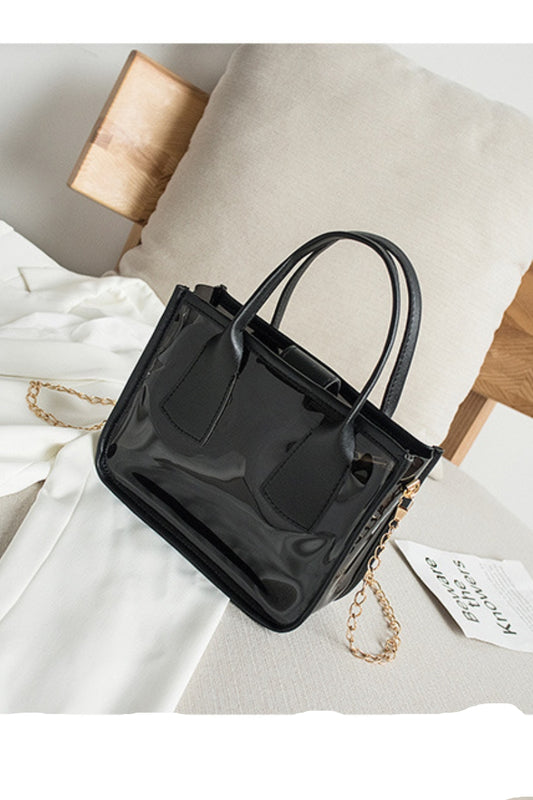 2356 CLEAR SMALL BAG BLACK