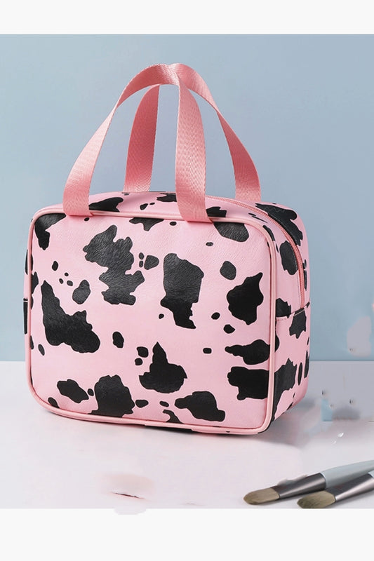 2617 TRAVEL MAKEUP BAG COW PRINT MAKEUP BAG