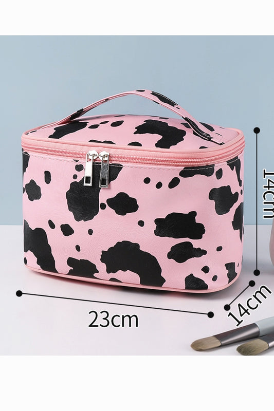 2618 TRAVEL MAKEUP BAG COW PRINT MAKEUP BAG