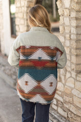 31023 DENIM WHIT AZTEC JACKET 4PCS