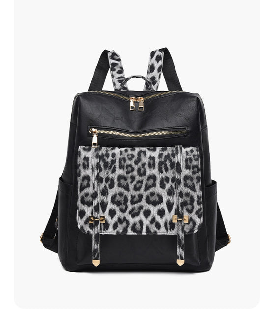 2621 LEOPARD BACKPACK HANDBAG