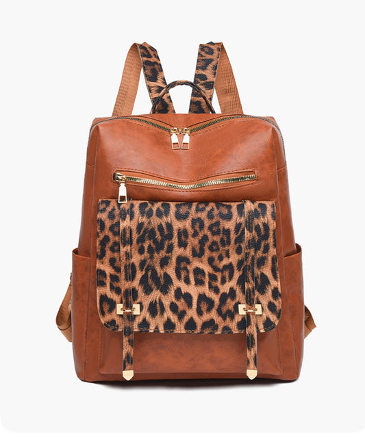 2621 LEOPARD BACKPACK HANDBAG