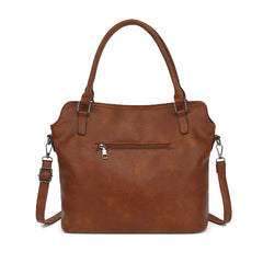 2630 COW CROSS BAG CLUTCH PURSE SET BROWN