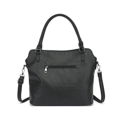 2630 COW CROSS BAG CLUTCH PURSE SET BLACK