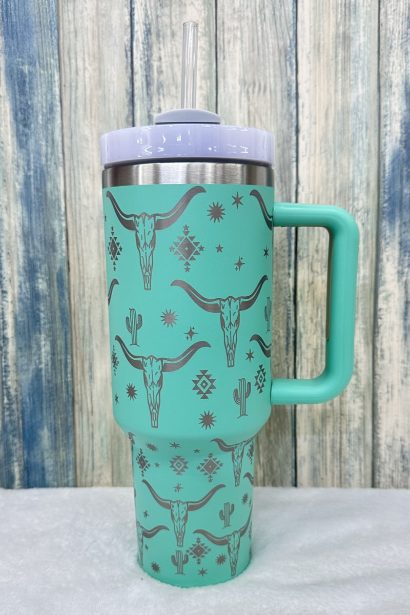 2676 LONGHORN STAINLESS STEEL TUMBLERS CUP 40oz
