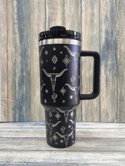 2676 LONGHORN STAINLESS STEEL TUMBLERS CUP 40oz