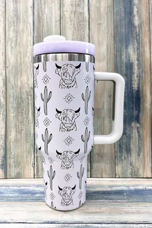 31130 HIGHLAND COW  STAINLESS STEEL TUMBLERS CUP 40oz