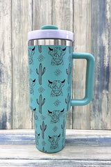 31130 HIGHLAND COW  STAINLESS STEEL TUMBLERS CUP 40oz