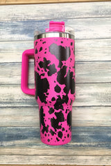 3716 COW STAINLESS STEEL TUMBLERS CUP 40oz HOT PINK