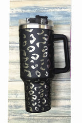 3651 LEOPARD STAINLESS STEEL TUMBLERS CUP 40OZ