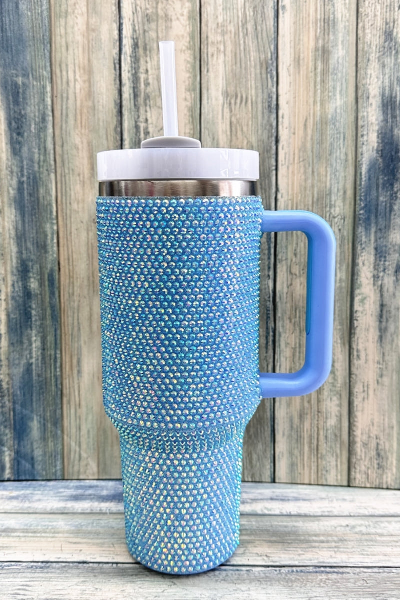 3767 RHINESTONE STAINLESS STEEL TUMBLERS 40 OZ