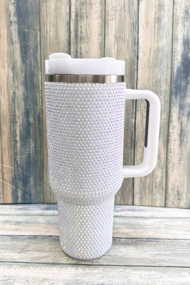 3767 RHINESTONE STAINLESS STEEL TUMBLERS 40 OZ
