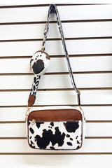 2619 COW PRINT HANDBAG WIHT COIN PURSE