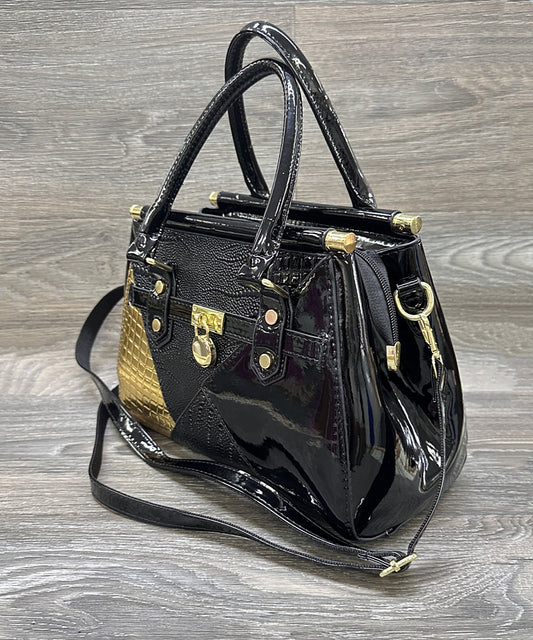 2625 COLOR BLOCK PURSE HANDBAG