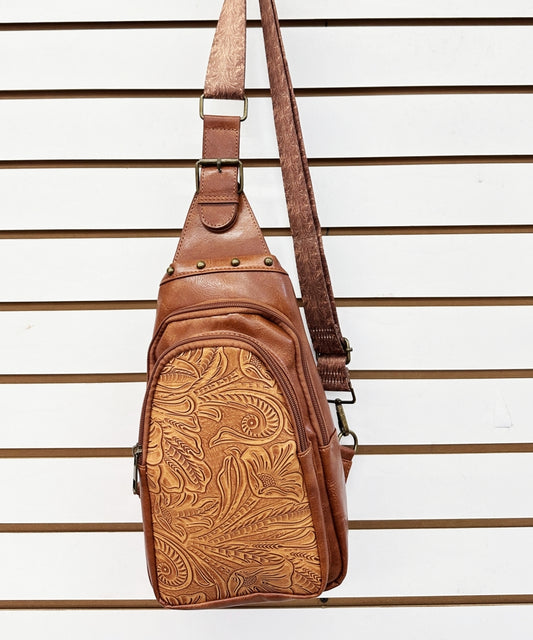 2631 WESTERN EMBOSSED PATTERN SLING BAG