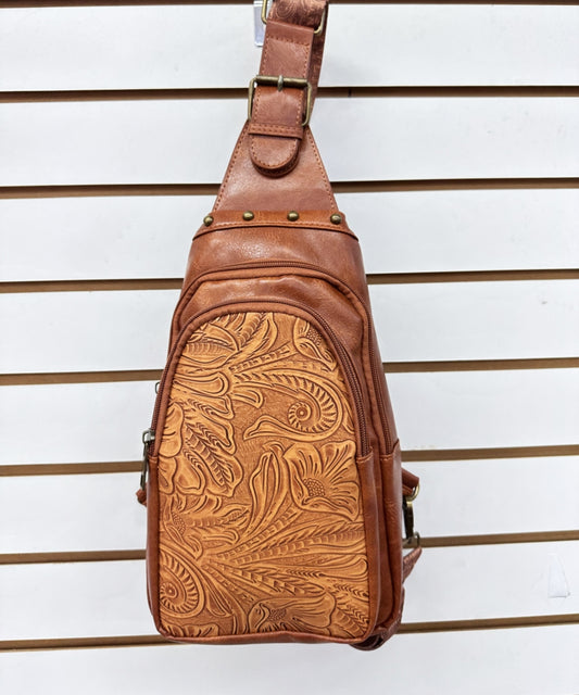 2631 WESTERN EMBOSSED PATTERN SLING BAG