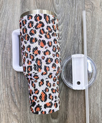2667 LEOPARD RHINESTONE INSULATED TUMBLERS 40oz