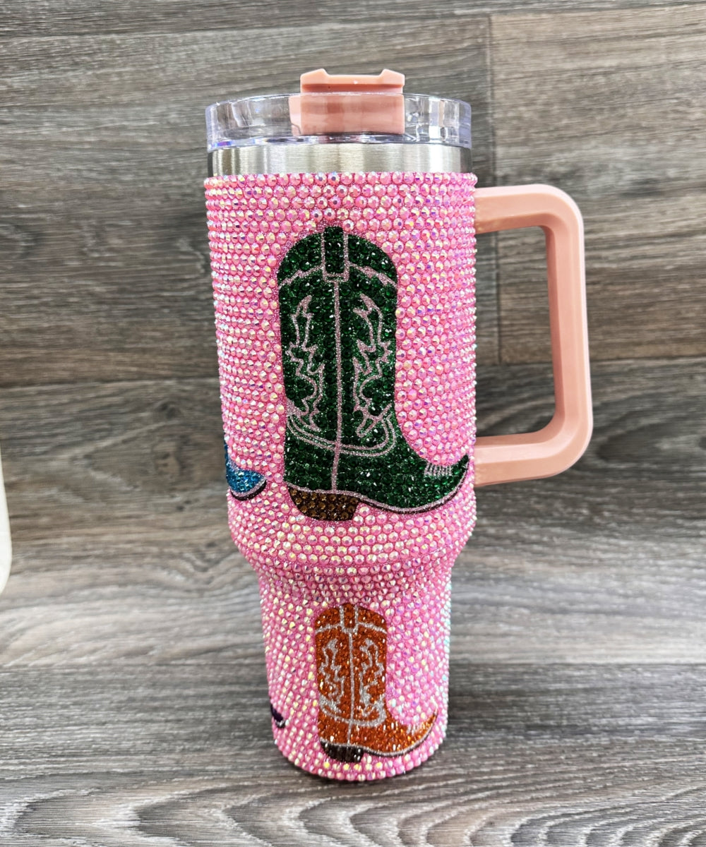 2669 WESTERN RHINESTONE INSULATED TUMBLERS 40oz