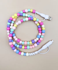 2696 BEADED PHONE CHARGING CABLE 4-IN-1