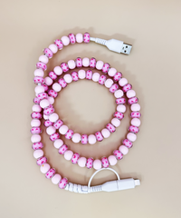 26103 BEADED PHONE CHARGING CABLE 2-IN-1
