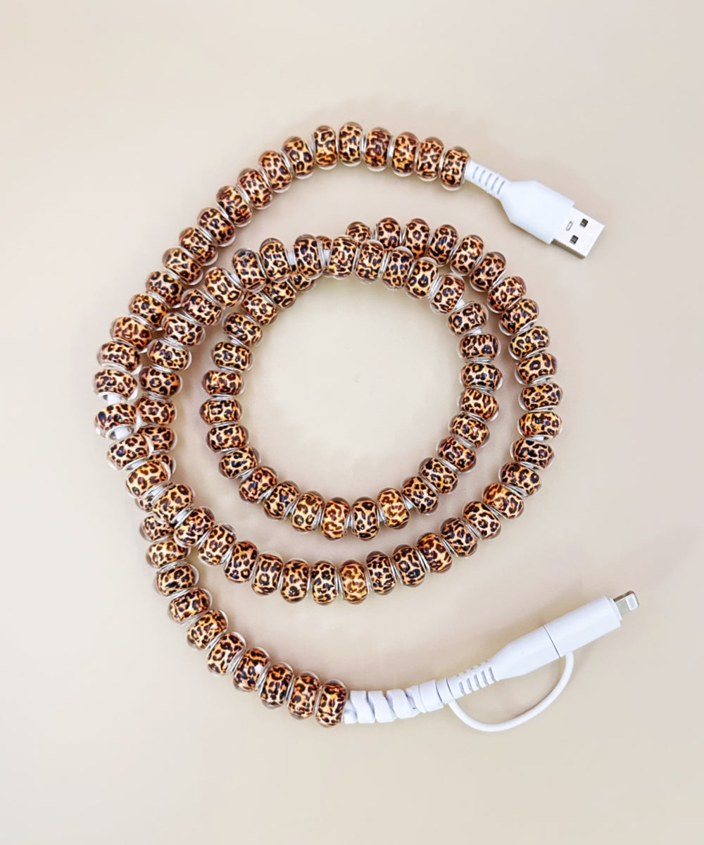 26106 BEADED PHONE CHARGING CABLE 2-IN-1