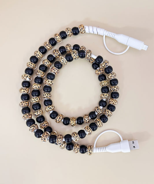 26100 BEADED PHONE CHARGING CABLE 2-IN-1
