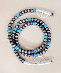 2699 BEADED PHONE CHARGING CABLE 4-IN-1