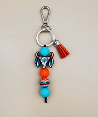 2681 SILICONE BEADED BRACELET &  KEYCHAIN 2PCS