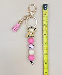 2680 SILICONE BEADED BRACELET &  KEYCHAIN 2PCS