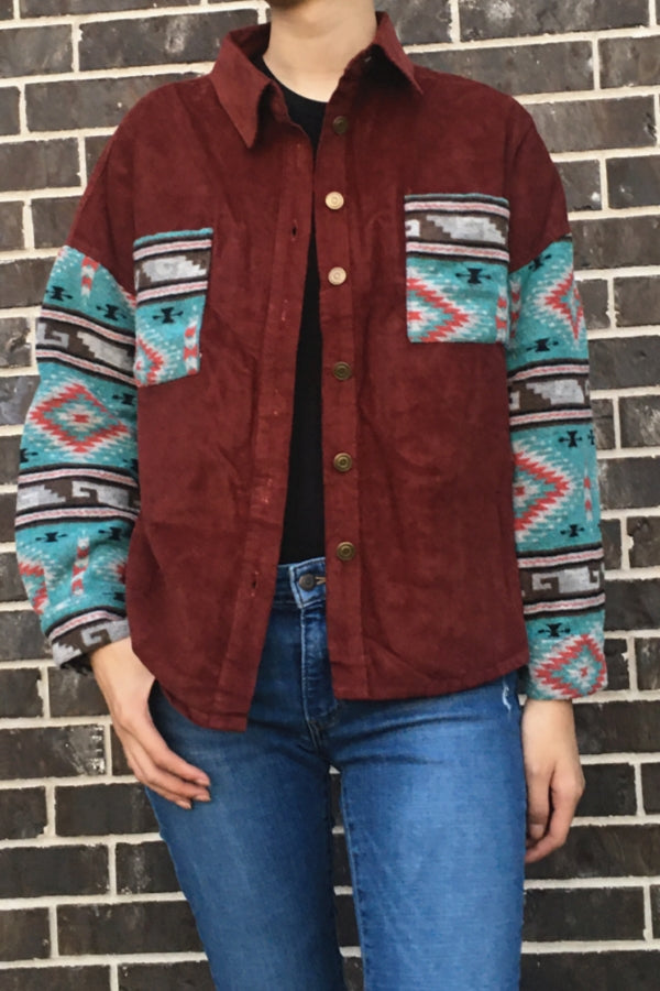 050 CORDUROY AZTEC JACKET 3PCS