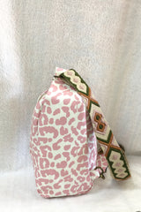 4762 LEOPARD SLING BAG PINK