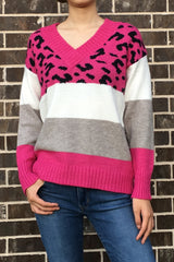 21278 KNIT LEOPARD SWEATER 3PCS