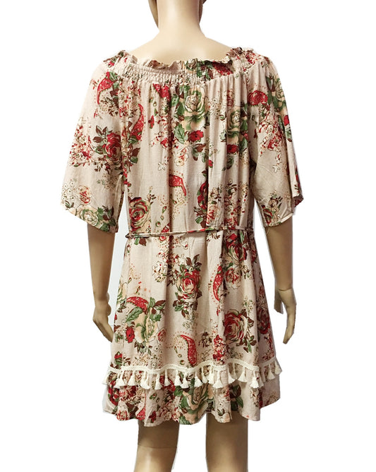 461 PAISLEY PRINT TOP RED 3 PIECES
